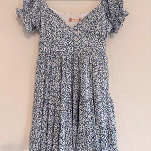 NWT Altar'd State Blue Floral Midi Dress